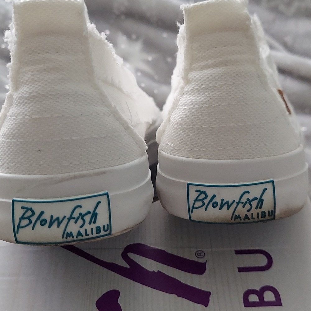 Blowfish White Canvas Slip In Sneakers - Picture 4 of 10